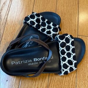 Black and White Sandals